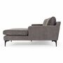 Astha Sofa 3-Sitzer Récamiere Rechts Danny Steel Grey 2