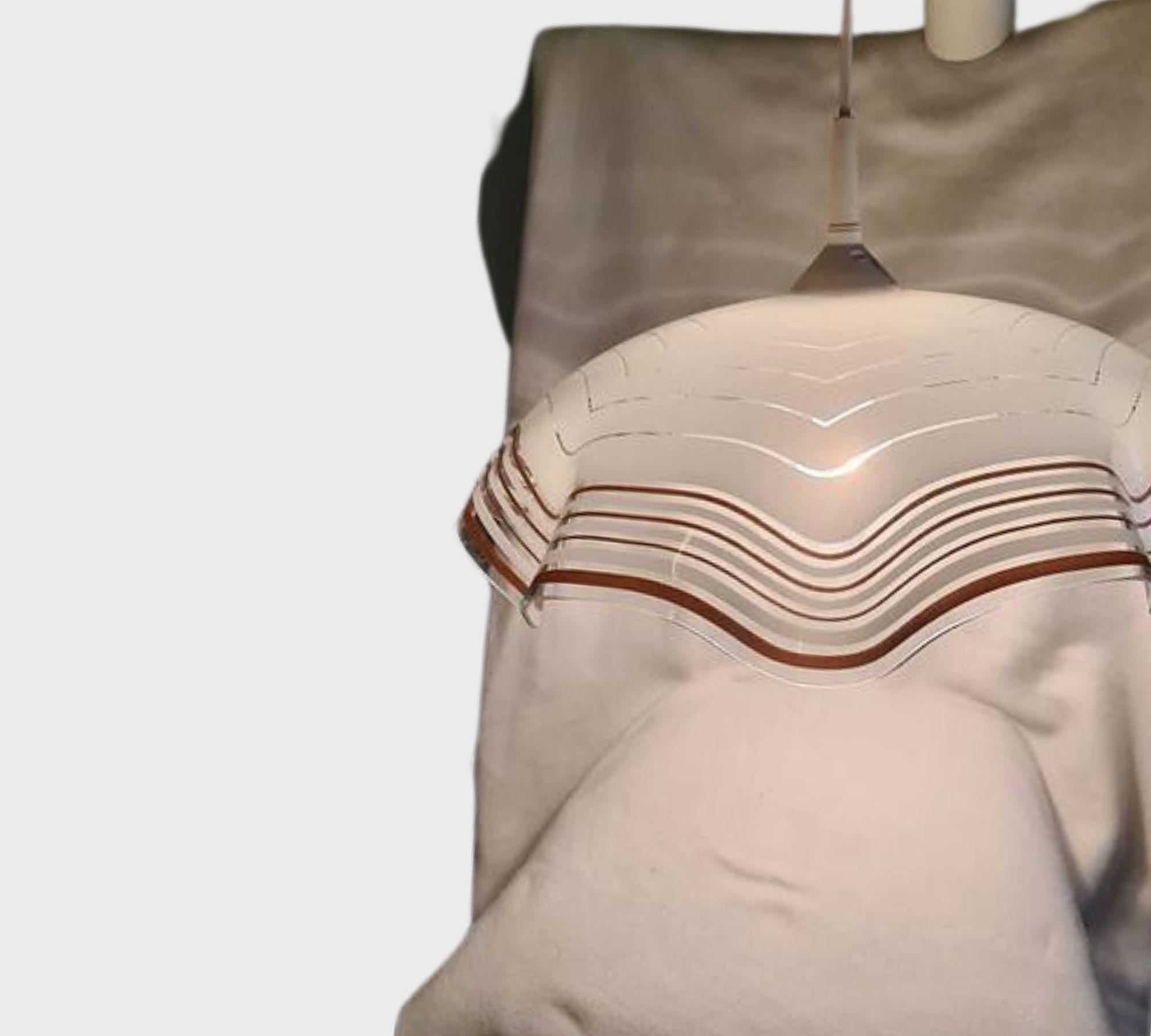 Pendant lamp glass brown white 3