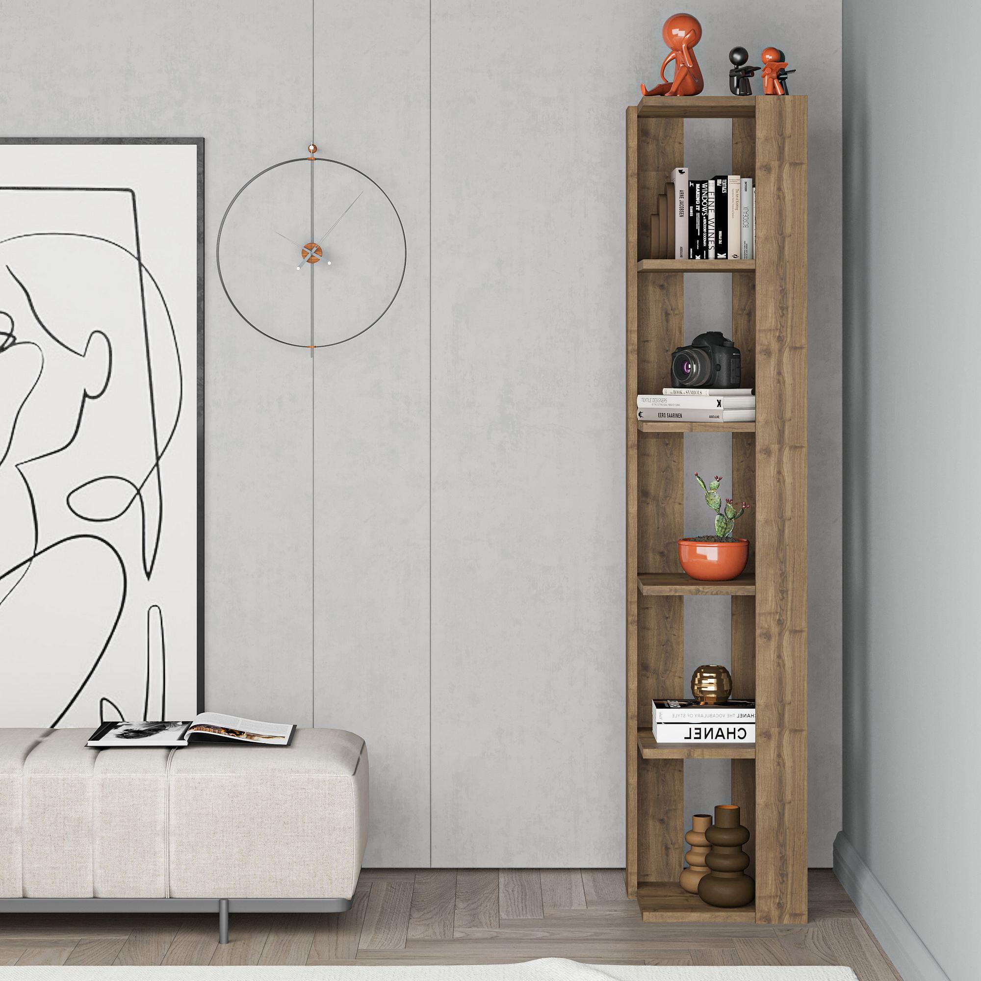 Nati Corner Shelf Walnut Look Brown 2