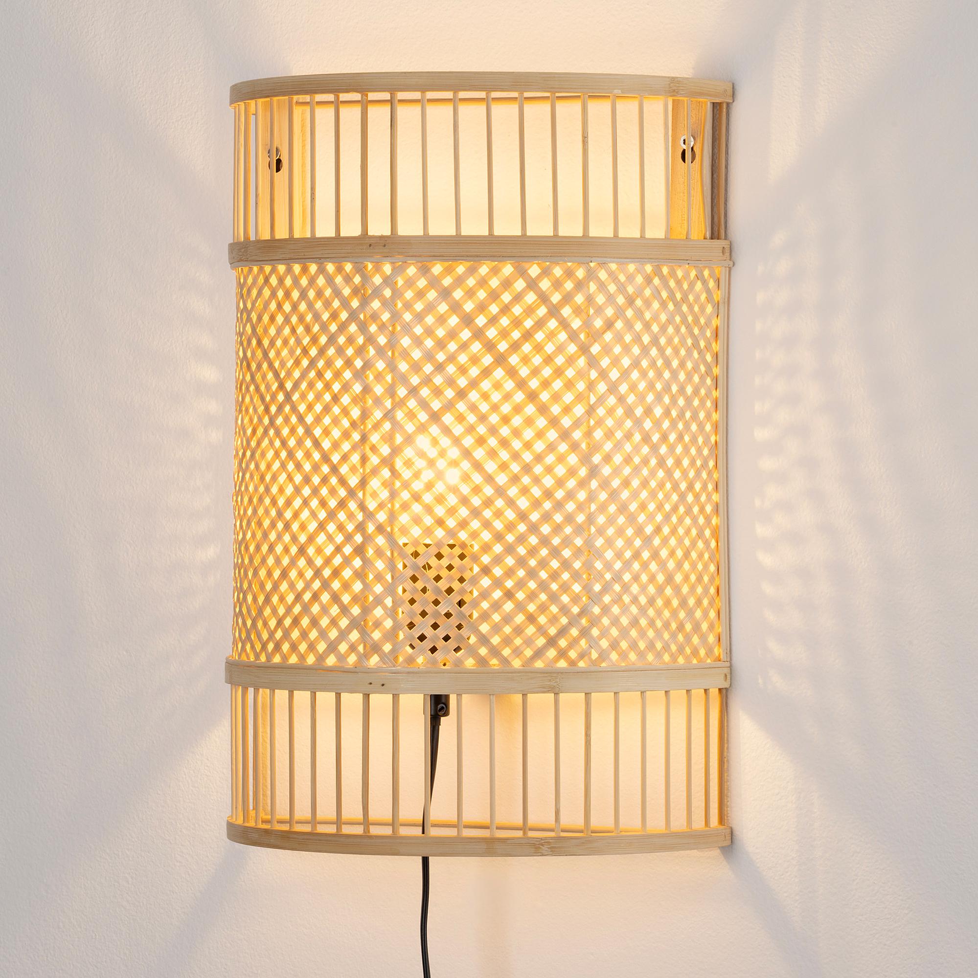 Pale Wandleuchte Bambus Braun 1