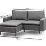 Lungo Mini Ecksofa Dunkelgrau 3