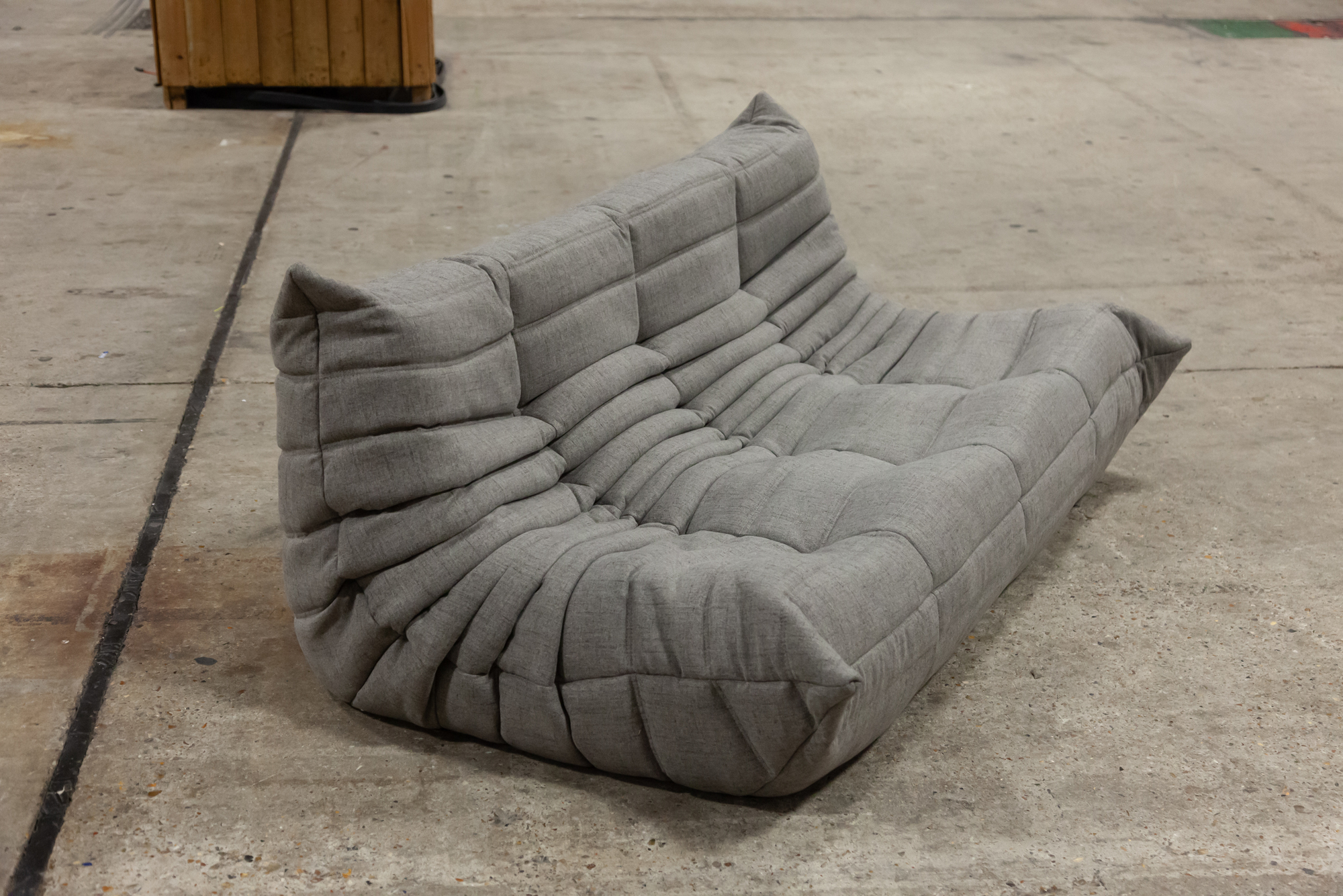 Togo Sofa 3-Sitzer Webstoff Warmgrau 4