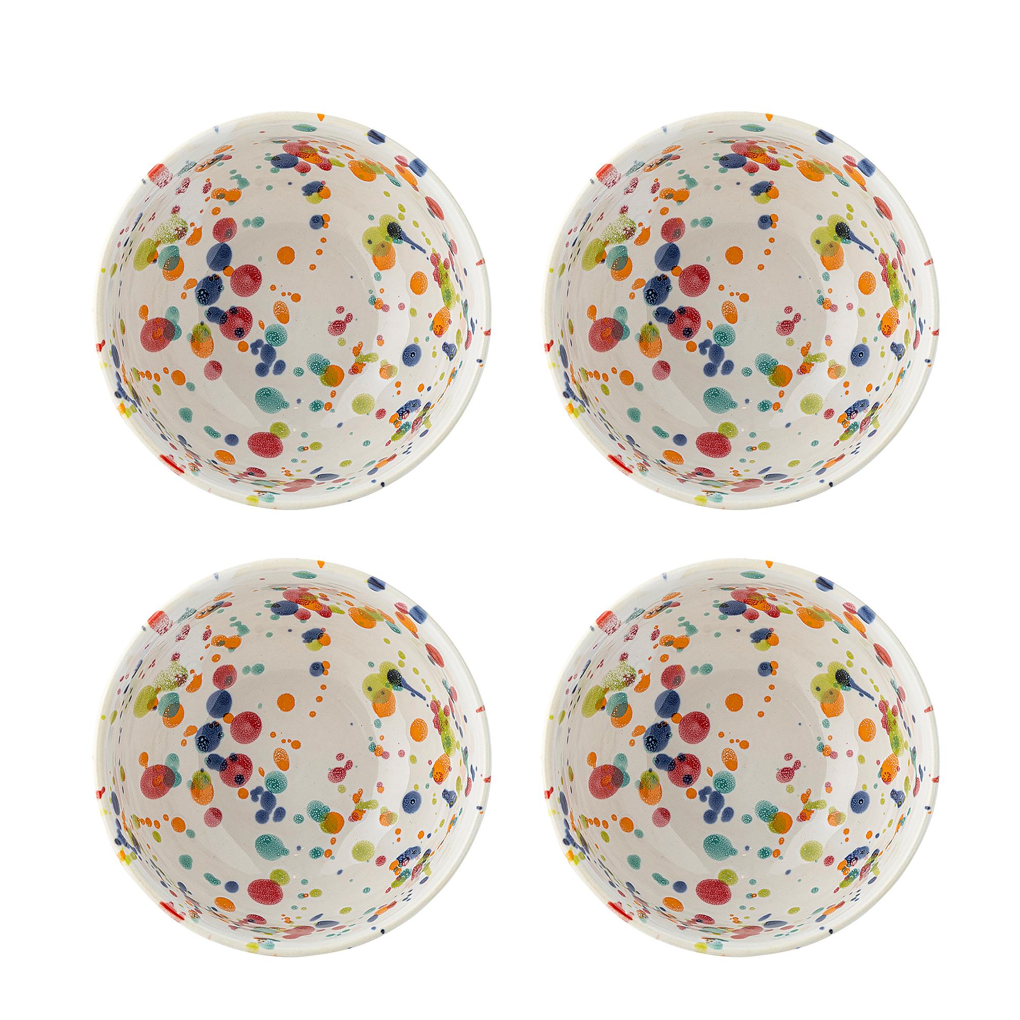 Freckles Bowl Set 4-piece Stoneware Red 4