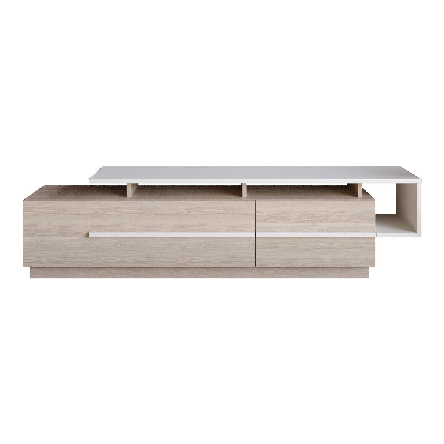 Pia Lowboard Holzfurnier Cordoba Weiß 0