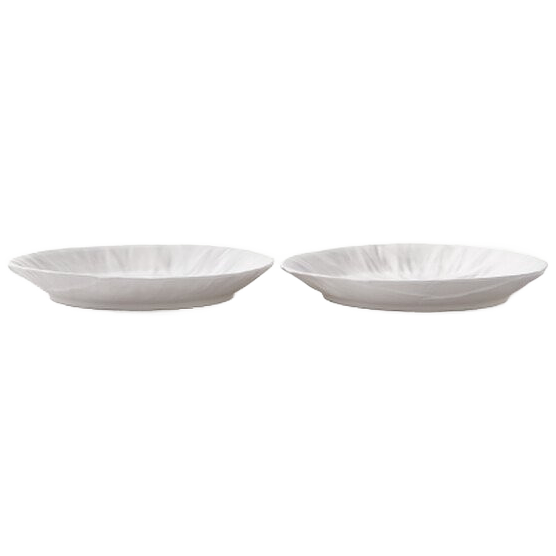 2x Packed Plate Ceramic White 0