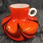 Vintage Vase Glas Rot 2