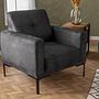 Mustang Armchair Dark Grey 1