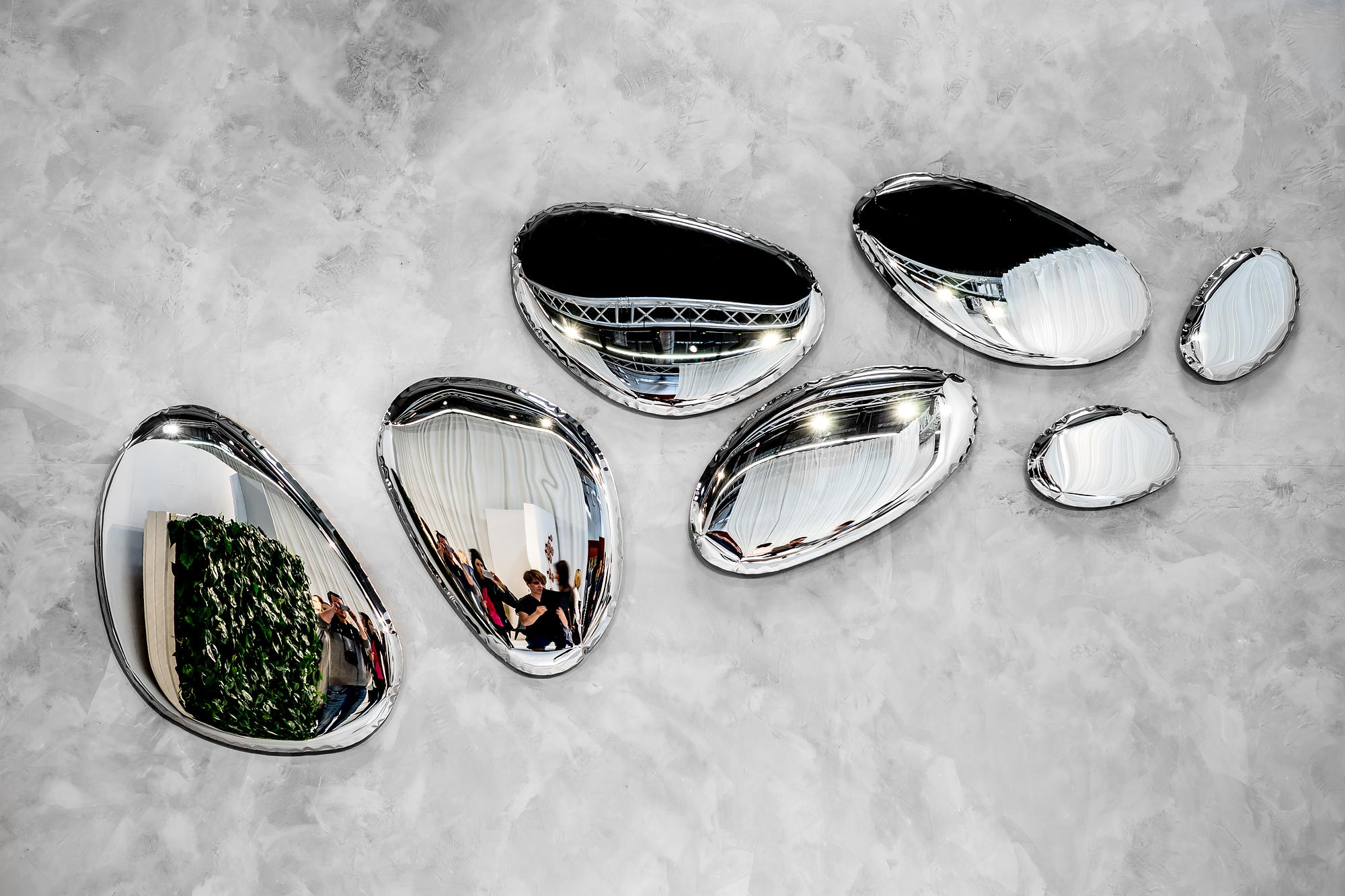 Table Mirror O2 Stainless Steel Polished Silver 1