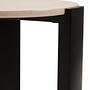 Palermo Runder Marmorplatte Beistelltisch Holz Schwarz 8