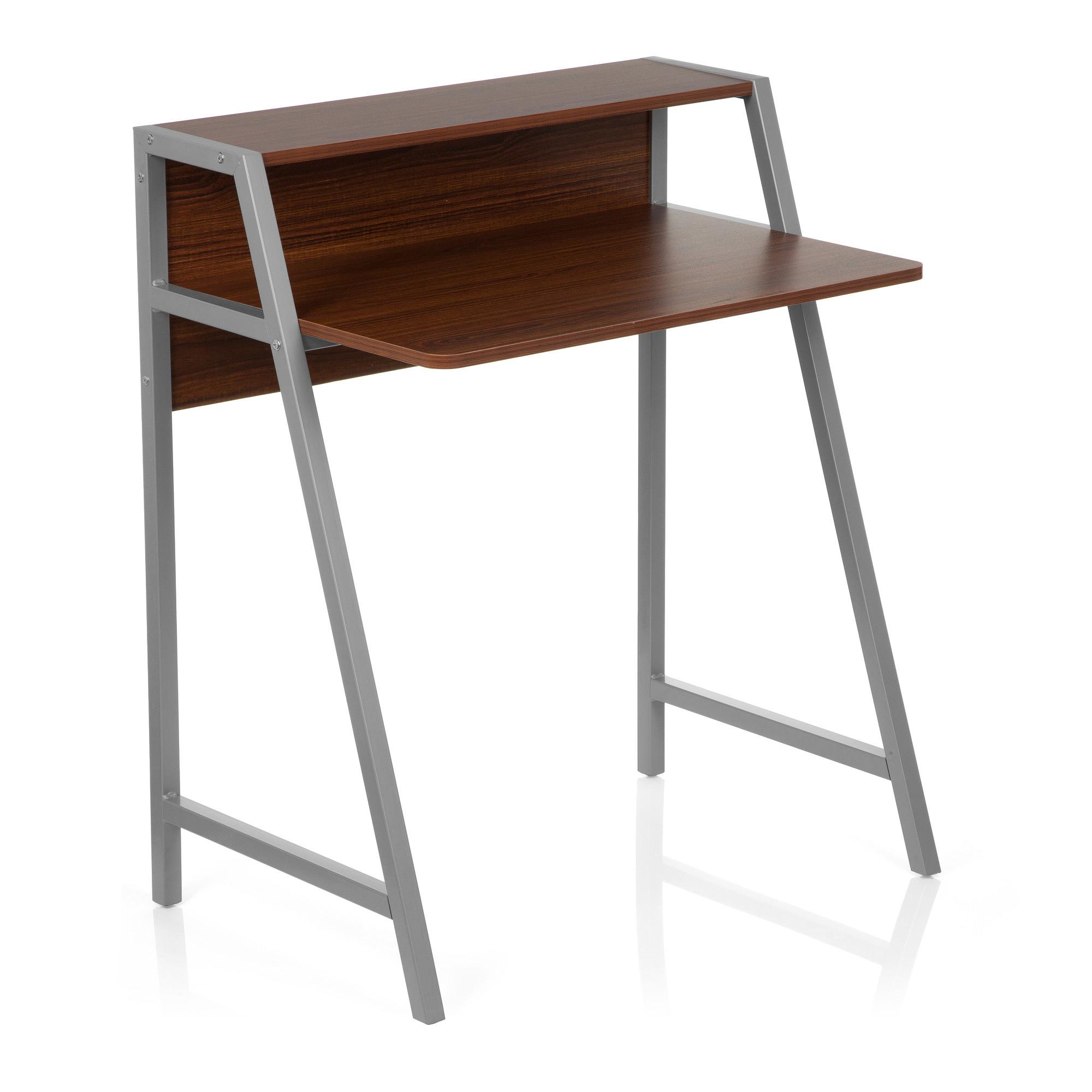 DUMONT Desk Wood Natural/Silver 5