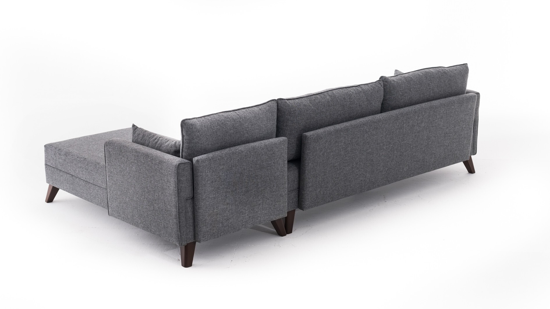 Sofa Récamiere Rechts Textil Grau 6