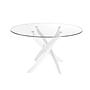 Round dining table
Glass
Steel
White 0