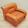 Sessel Leder Orange 1970er Jahre 8