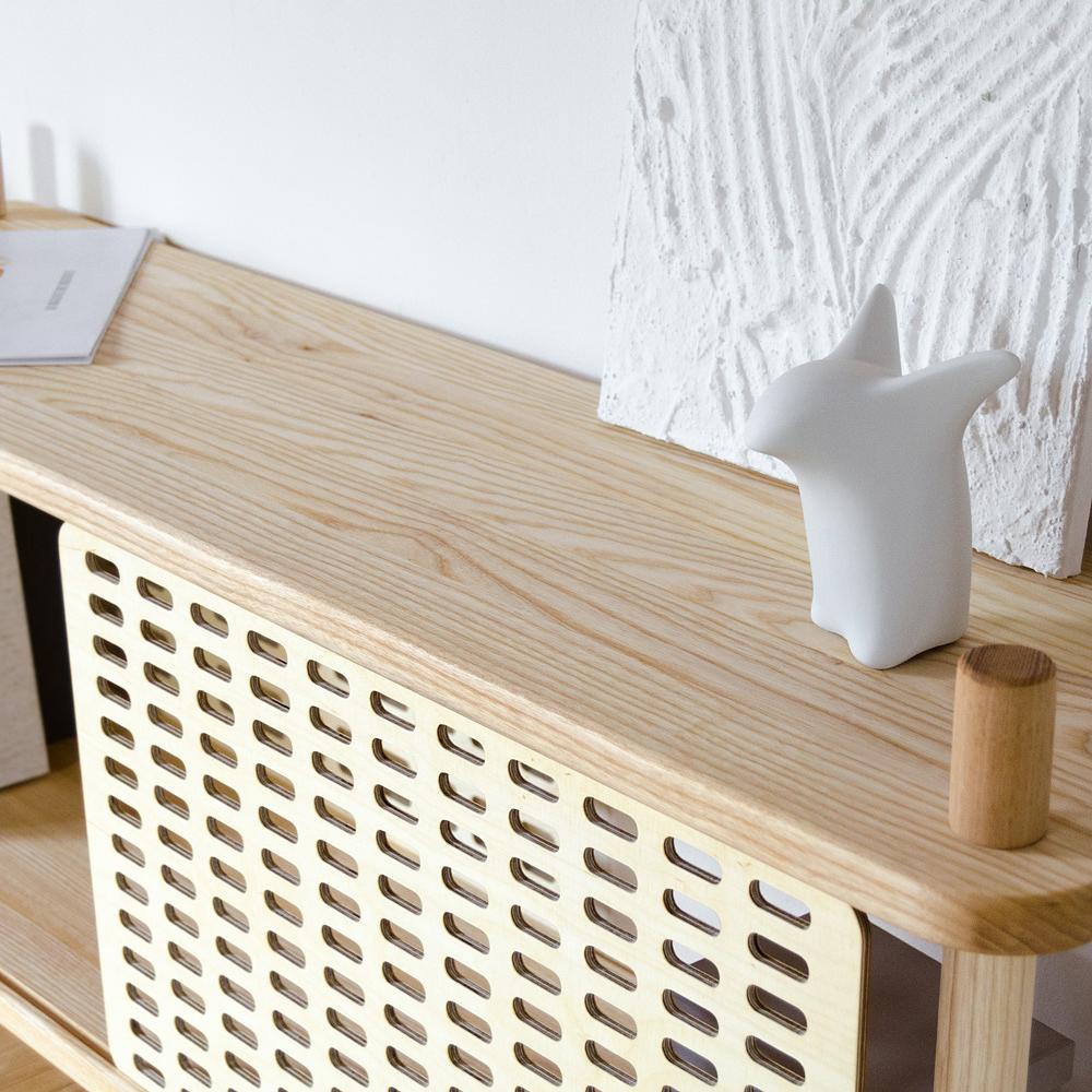 Brilliant 1 Shelf Ash Wood Brown 3