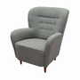 Armchair Textile Wood Grey 0
