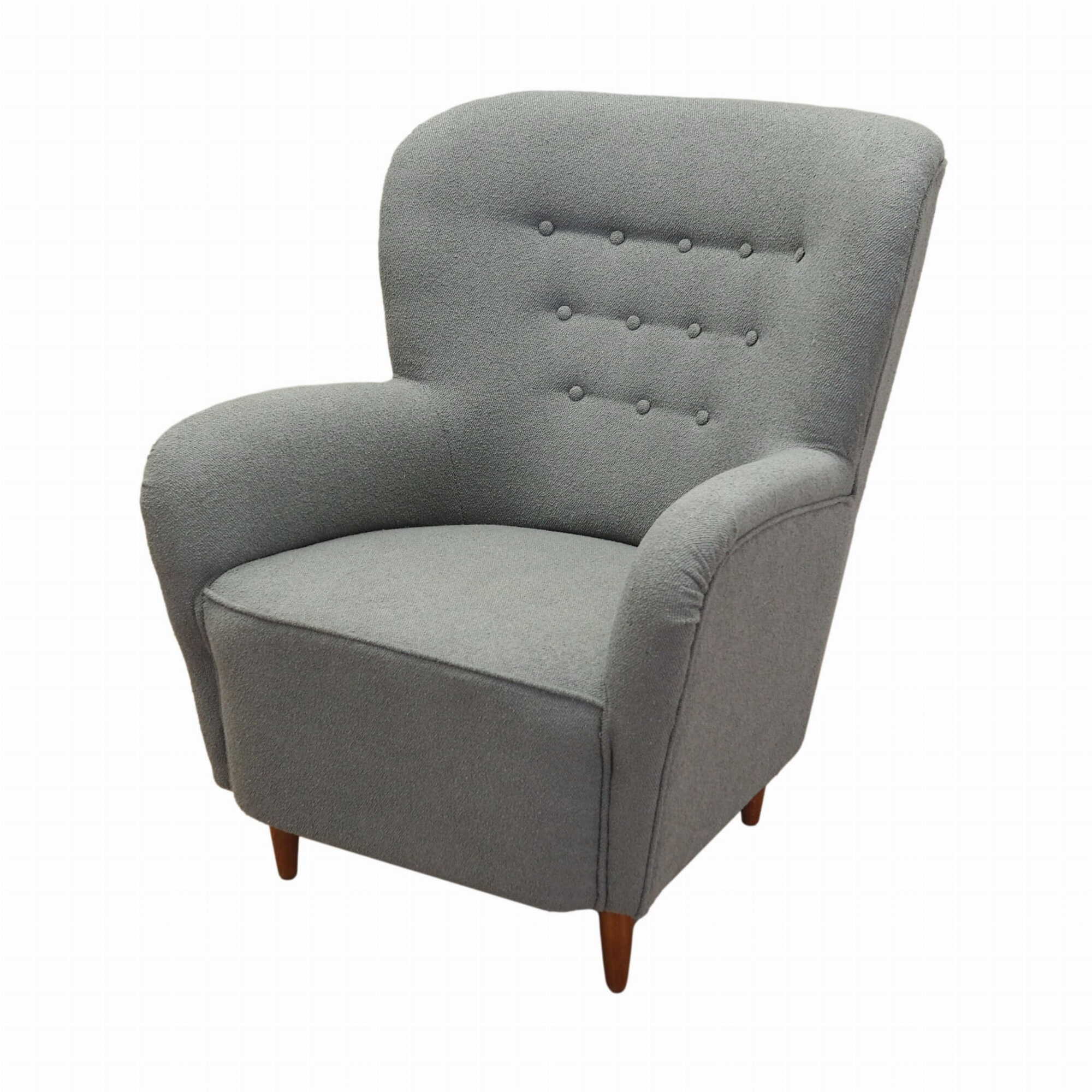 Armchair Textile Wood Grey 0
