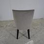 Stuhl Holz Samt Grau Silber  2