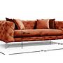 Como Sofa 2-Sitzer Orange 3