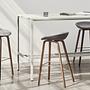 AAS32 Bar stool Walnut Pastel Green 2