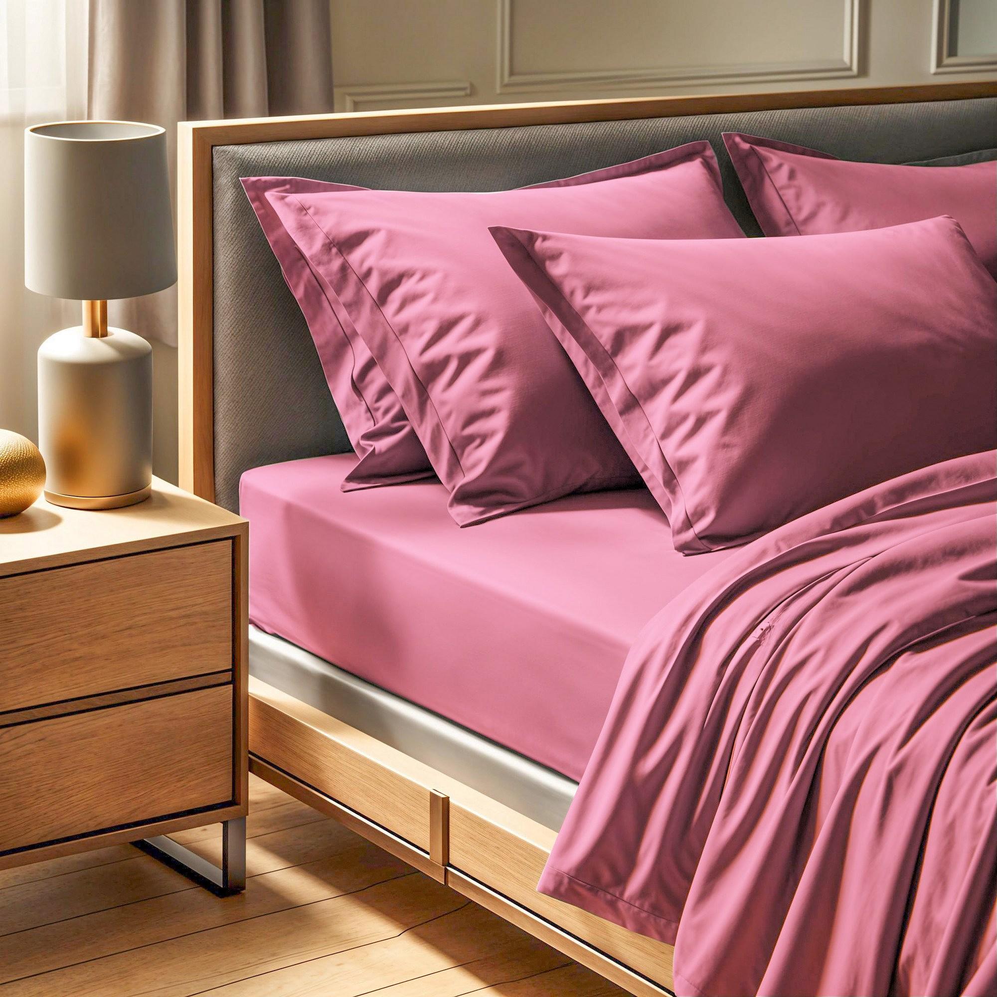 Lenzuolo con angoli cotone rosa 100cm x 200cm 0