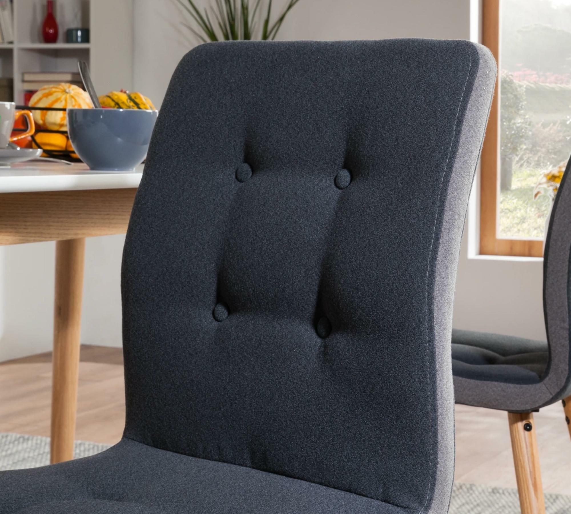 2x Filz-Polsterstuhl mit gehefteter Sitzfläche Navy 5