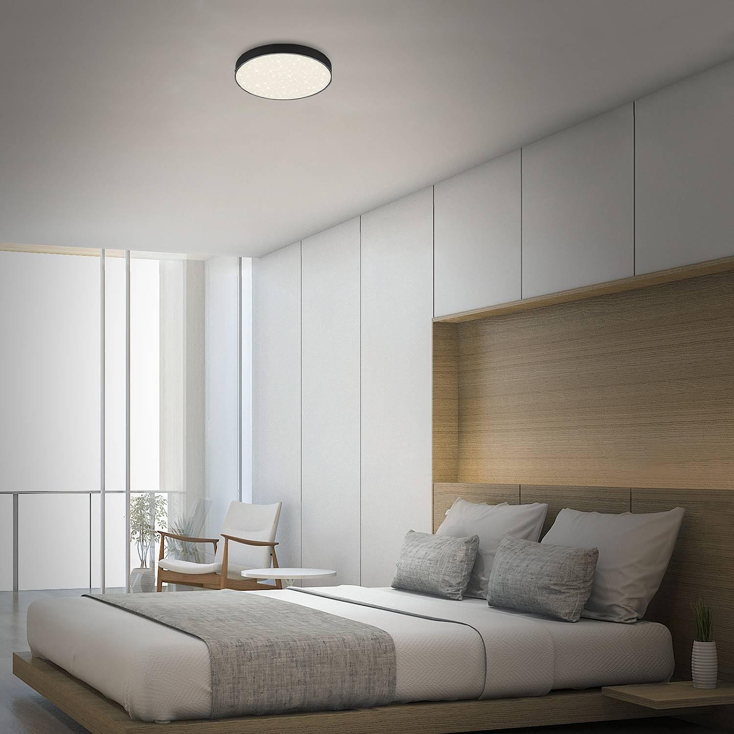 1-Flammig Flame Star LED Ceiling Light Iron Black ⌀29cm 3