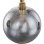 Pendant lamp 3-light smoky glass iron 3