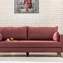 Bella Schlafsofa 3-Sitzer Rot 1