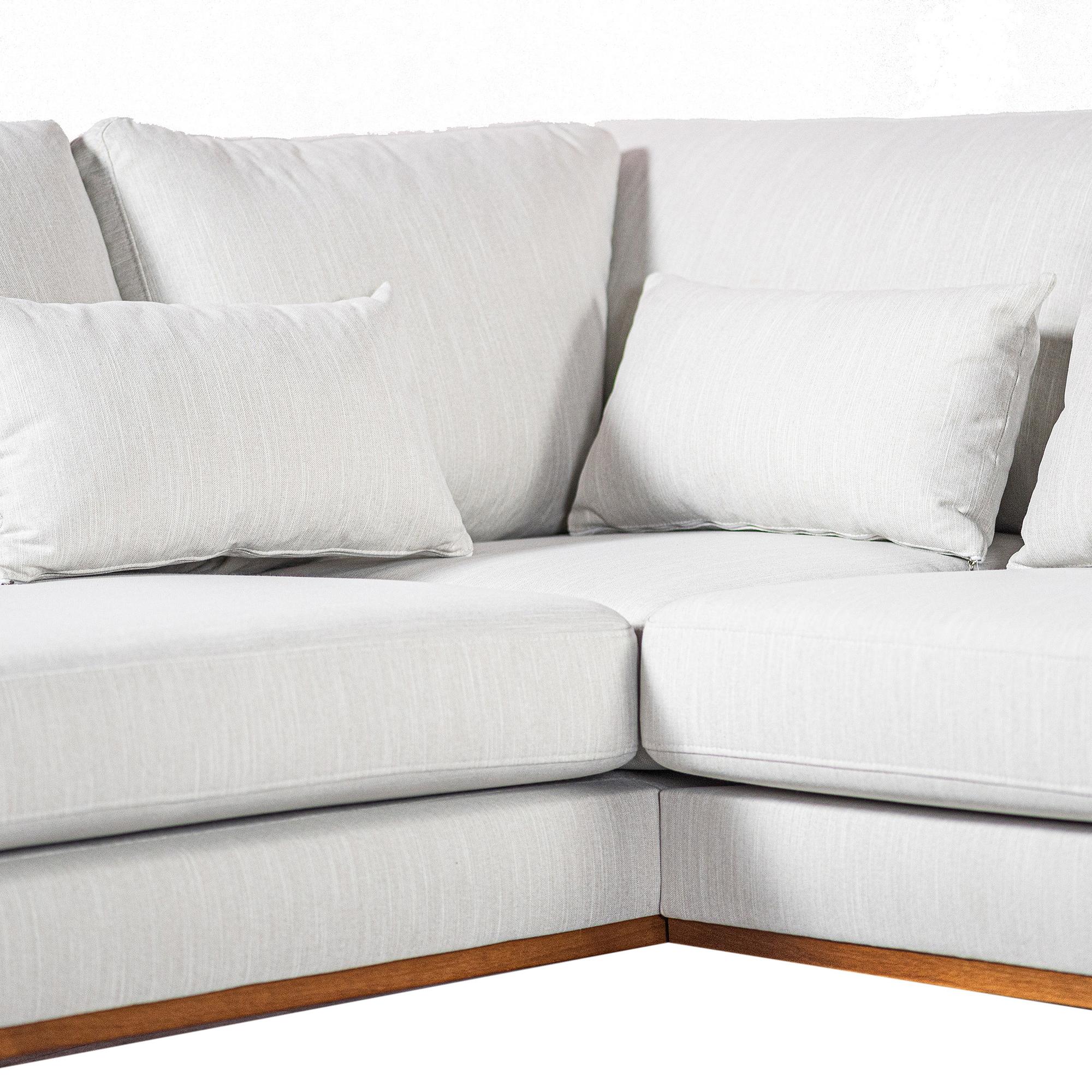 Corner Sofa Japandi 3-Seater Left Beige 9