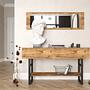 Console table with shelf Brown 2