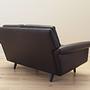 2-seater sofa leather brown 1960s 7