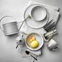 Geschirr Set 16 tlg. Steingut Grau 8