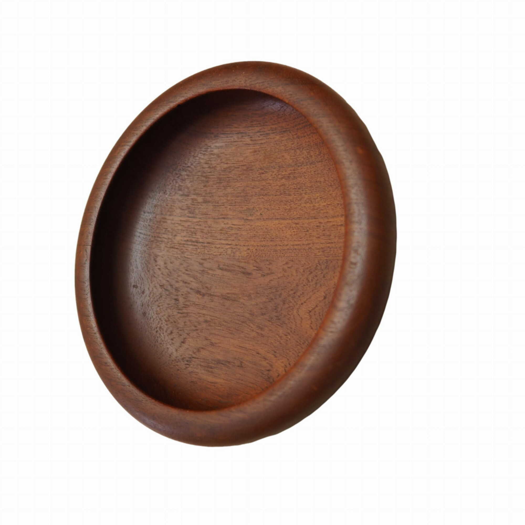 Vintage Plate Teak Brown 1960s 0