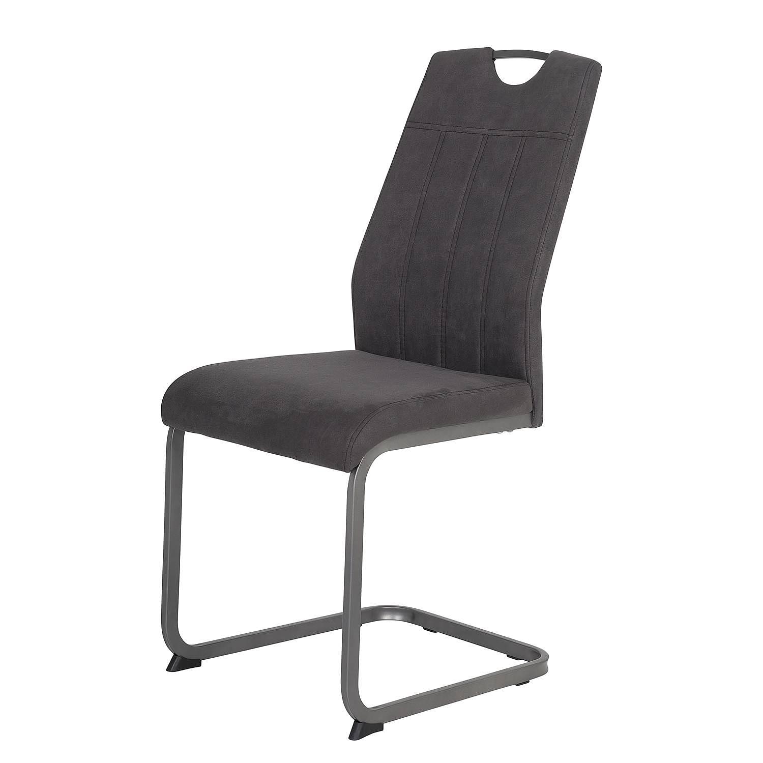 Dining chair Cotulla set of 4 metal black anthracite 3