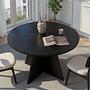 Virella Dining table wood black Ø120 cm 2