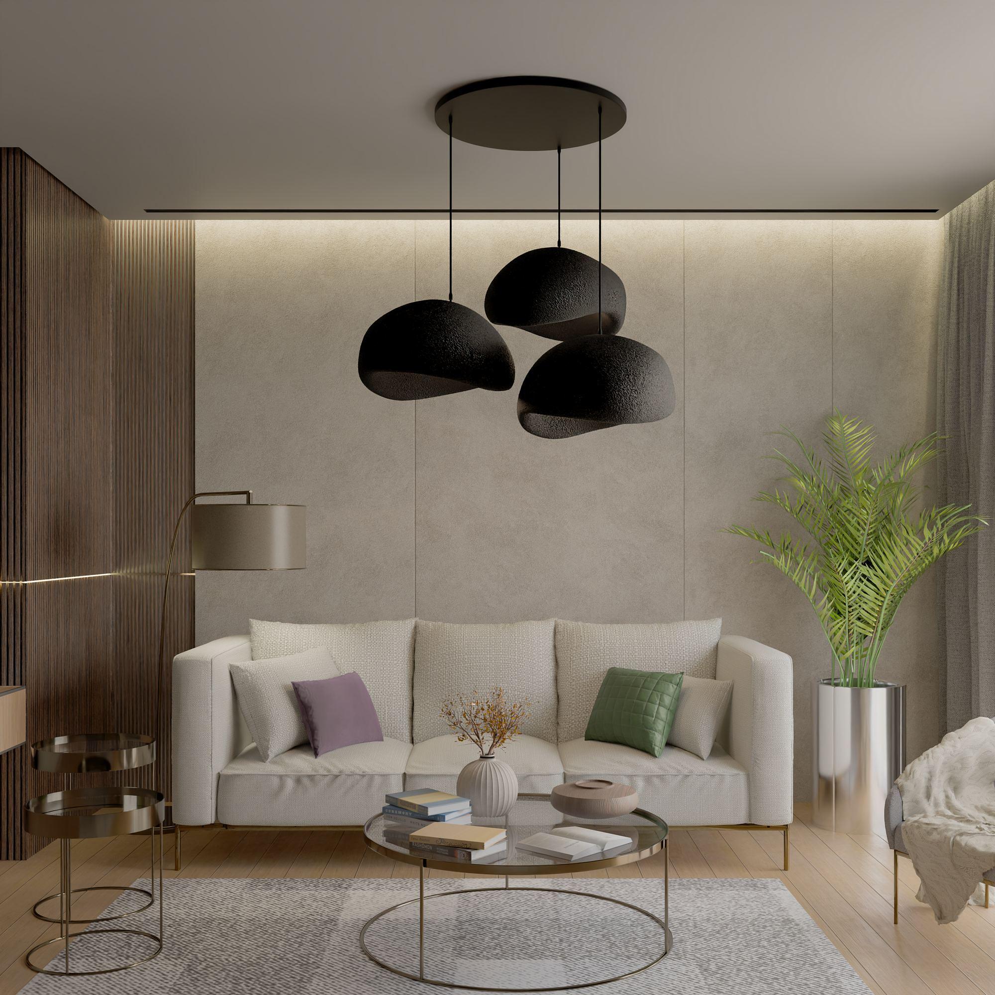 3-Flammig Wabi Sabi Haze & Hues Pendelleuchte Schwarz 4