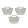 3x Wall flowerpot Grey 0