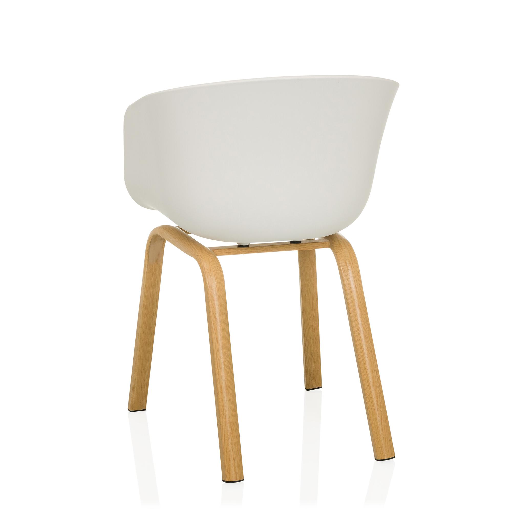 Dining chair / Shell chair OSLO W plastic white hjh Wohnen 9