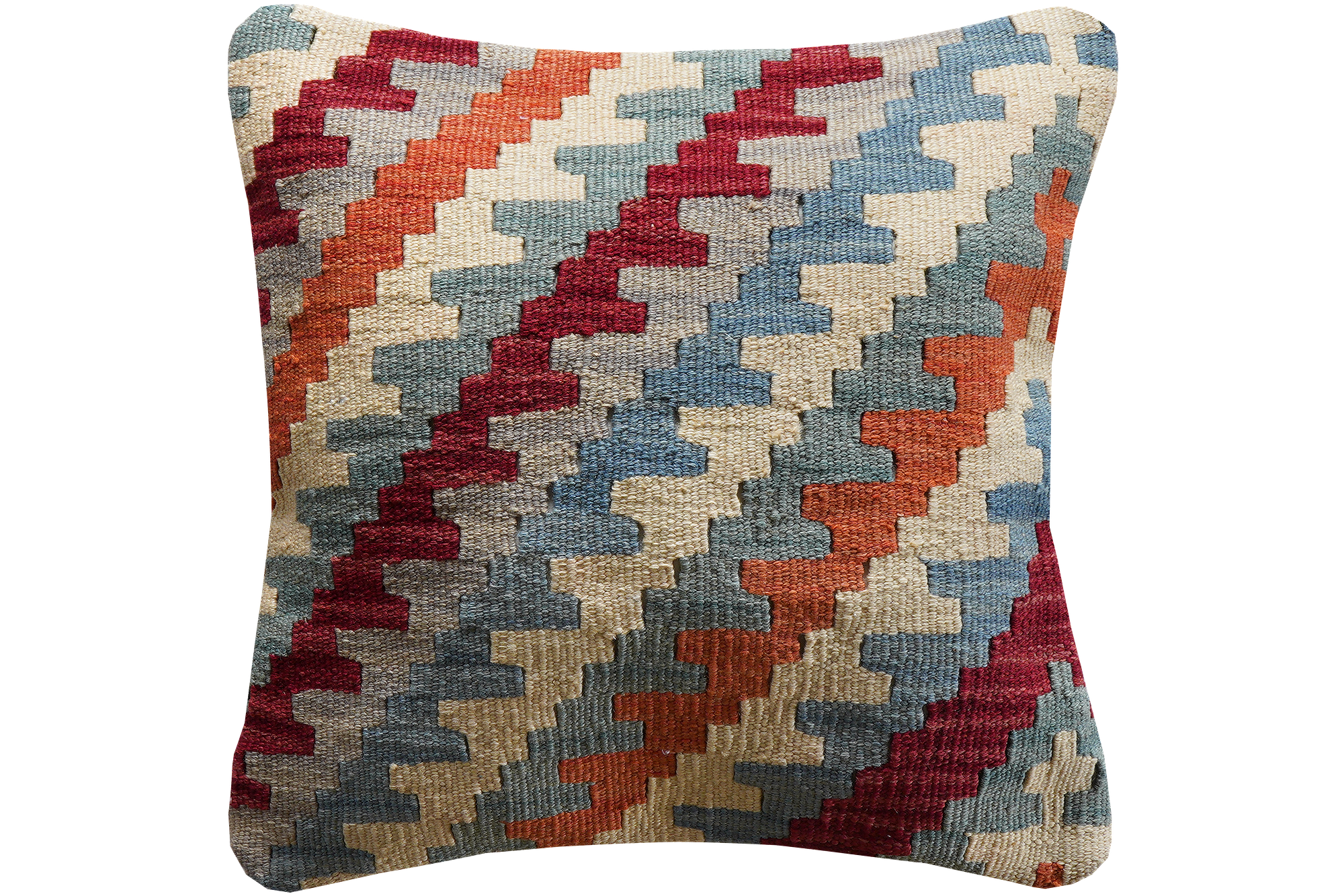 Kelim Kissen Wolle Baumwolle Mehrfarbig 0
