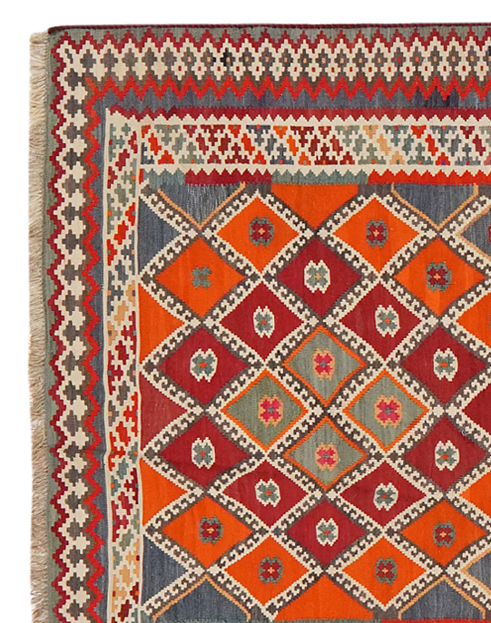 Kilim Gashgai Teppich Mehrfarbig 1