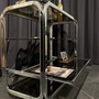 Barwagen Chrom Glas Schwarz 7