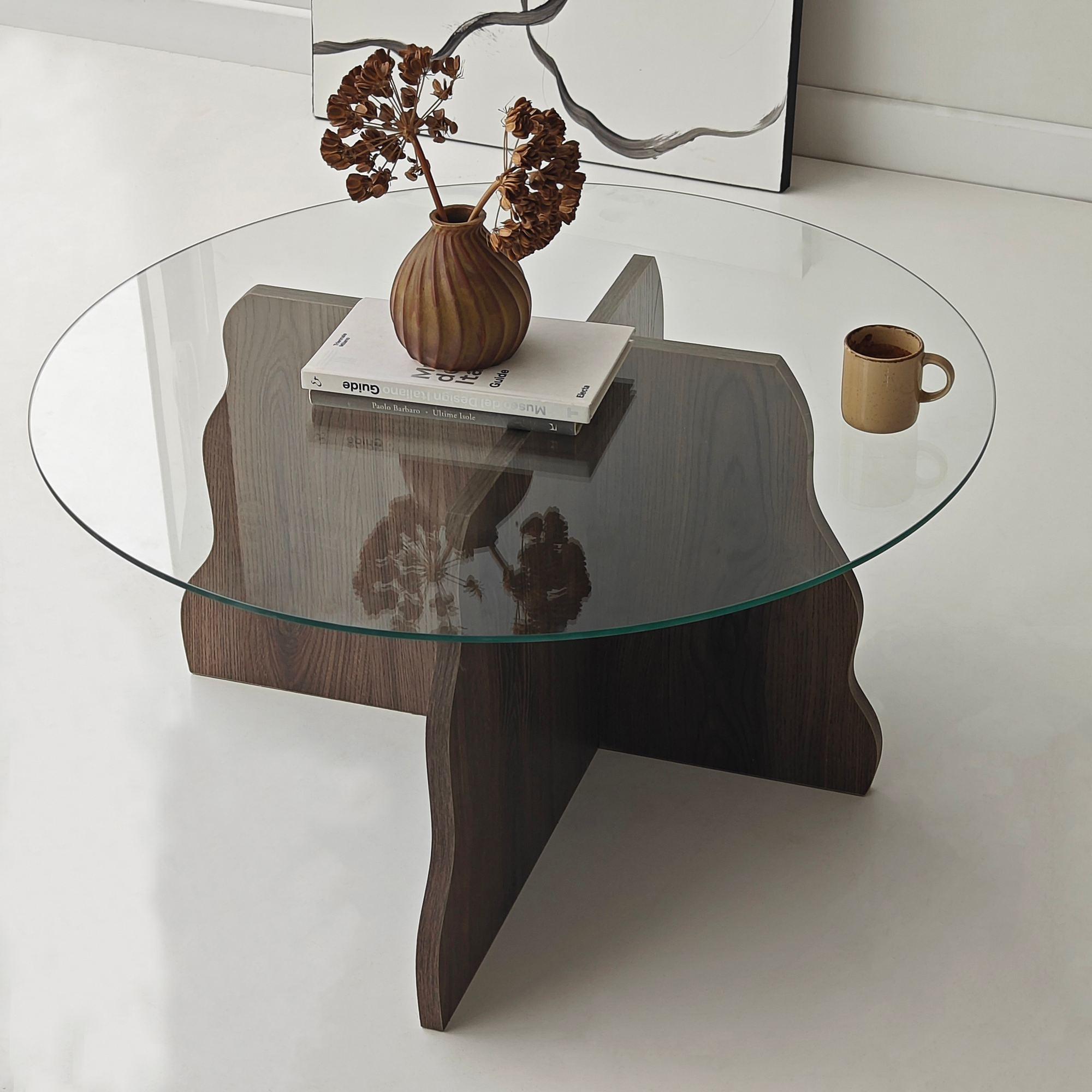 Butterfly Table Walnut Transparent 3