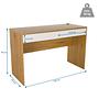 BERGA Desk with 2 drawers Oak White 4