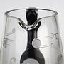 Art Deco Karaffe Frankreich 1930er Schwarzes Glas 6