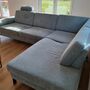 Sofa Récamiere Rechts Textil Metall Blau 3