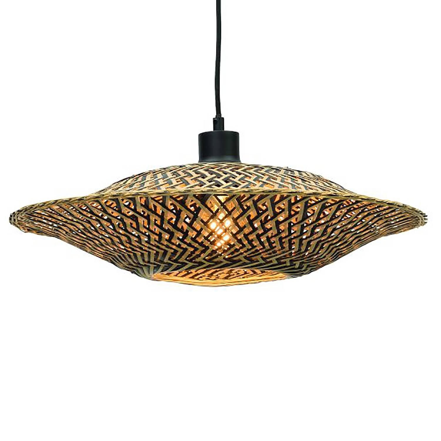 Bali Pendelleuchte Bambus Eisen 1-flammig 44 cm 0