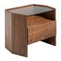Nightstand walnut with glass top 0