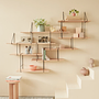 Link Duo Wall Shelf Beech Wood Steel Natural 0