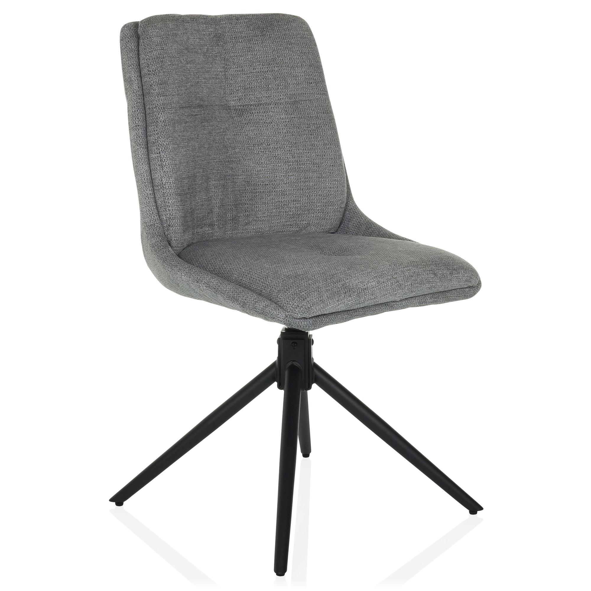 TARVISO I Dining chair Swivel Fabric Grey 5