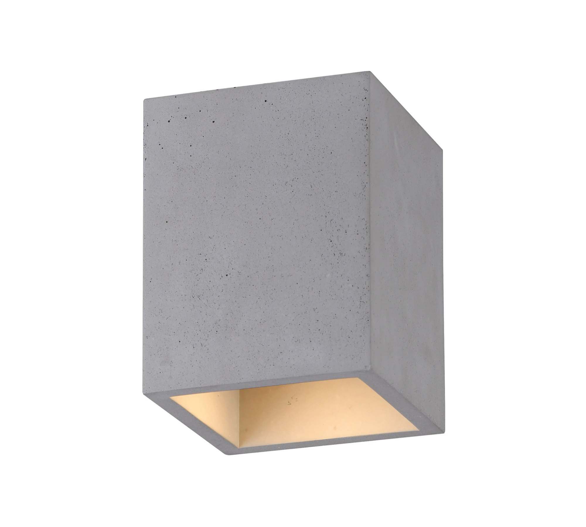 1-flammige Deckenleuchte Beton Metall Grau 0